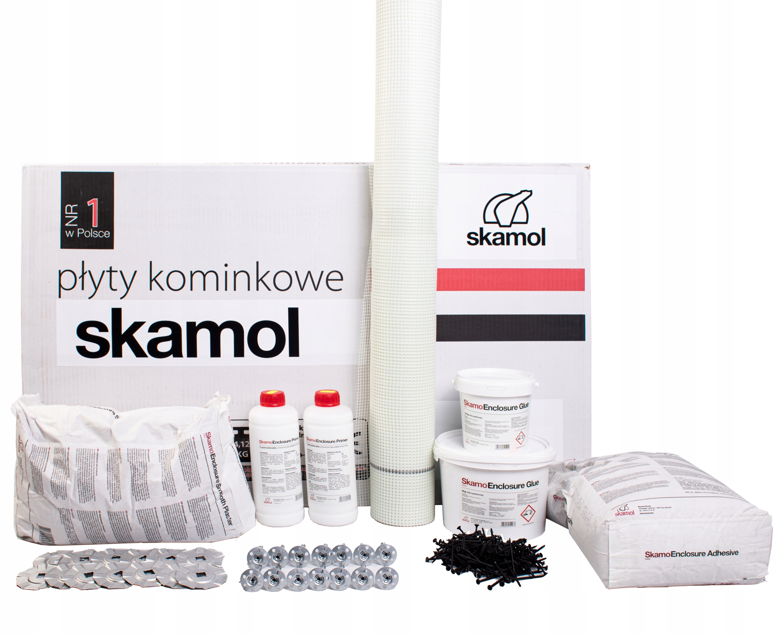 Inštalačná sada pre krbový plášť Skamol, 16 platní